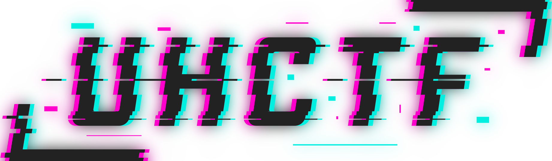 UHCTF logo with a glitch in the letters